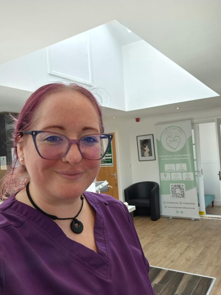 Kat, clinic assistant at Tongue-Tie North West, but also the owner of Mama Magic
